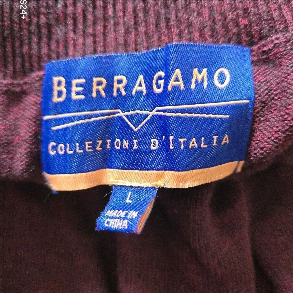 BERRAGAMO Elegant Maroon Turtleneck Sweater for Men